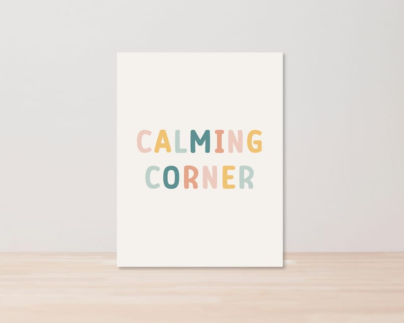 Calming Corner Poster | Classroom Sign | Wall Art | Classroom Decor ...