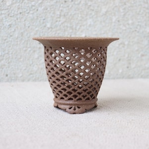 Vaso in gres Neofinetia Vaso per orchidee Vaso per orchidee Vaso in ceramica Vasi per orchidee Vaso alto in ceramica Regalo per la nonna