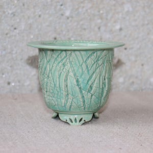 OOAK Vaso per orchidee Furan Vaso Fu ran Vaso blu Vaso Neofinetia Vaso Fukiran Furan Regalo per la mamma Vasi per orchidee Vaso per fiori ornamentale Cachepot per orchidee