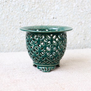 Maceta de gres OOAK. Cocción a 1200 grados Celsius. Maceta de neofinetia. Maceta para orquídeas. Maceta para flores. Maceta de cerámica.