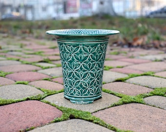 OOAK  stoneware pot. Firing at 1250 degrees Celsius Neofinetia pot  Orchid pot for Orchid planter for Flower pot Ceramic plant pot
