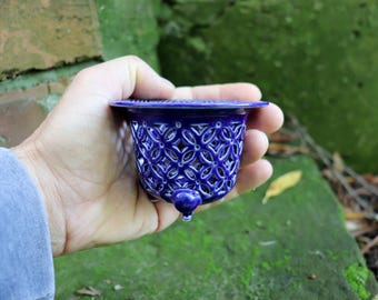Neofinetia pot  blue pot Orchid pot for Orchid planter for Flower pot Ceramic plant pot Orchid pots Tall pot ceramic Gift for grandmother