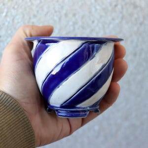 OOAK Vaso per orchidee Furan Vaso Fu ran Vaso blu Vaso Neofinetia Vaso Fukiran Furan Regalo per la mamma Vasi per orchidee Vaso per fiori ornamentale Cachepot per orchidee