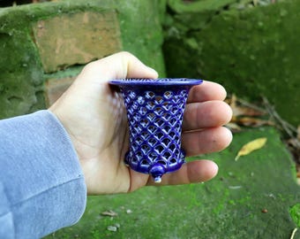 Ceramic pot for orchid neofinetia, or other orchids fired at 1250 degrees Celsius