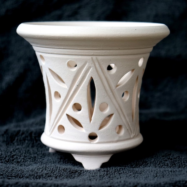 Clay Orchid Pot Etsy