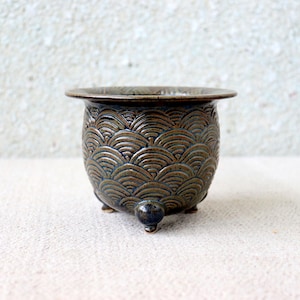 Vaso in gres OOAK. Cottura a 1250 gradi Celsius Vaso in neofinetia Vaso per orchidee Vaso per orchidee Vaso per fiori Vaso per piante in ceramica