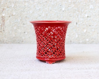 OOAK  stoneware copper pot. Firing at 1200 degrees Celsius