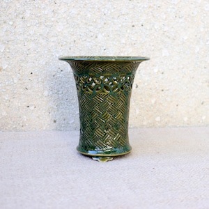 OOAK  stoneware pot. Firing at 1250 degrees Celsius Neofinetia pot  Orchid pot for Orchid planter for Flower pot Ceramic plant pot
