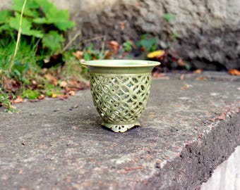 OOAK Furan orchid pot Fu ran pot Neofinetia pot Fukiran Furan pot Dendrobium pot Gift for mom Orchid pots Orchid cachepot