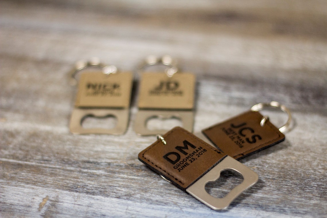 Set of 7 Personalized Groomsmen Gift Keychain Bottle Opener as Etsy