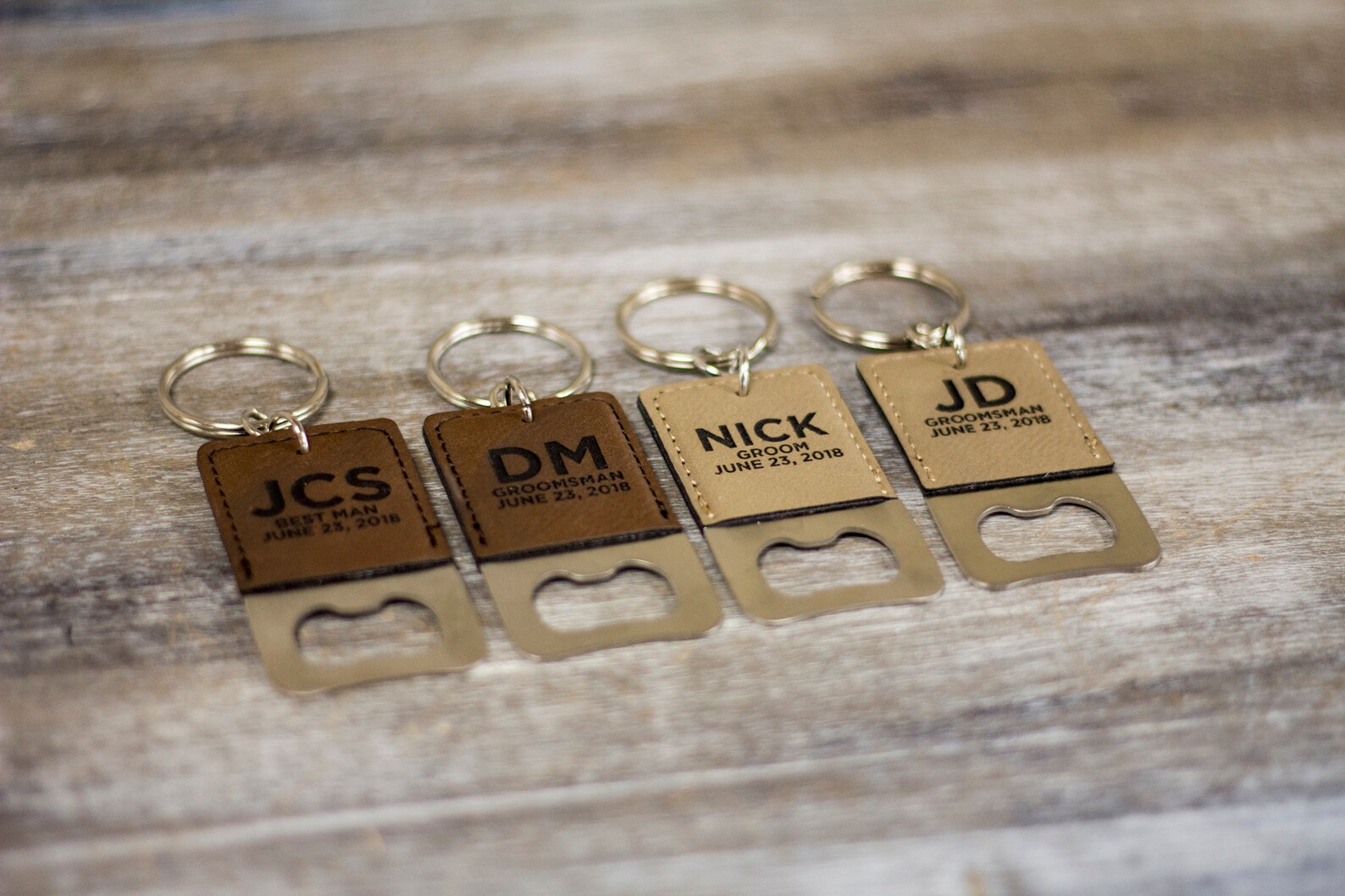 Set of 6 Personalized Groomsmen Gift Keychain Bottle Opener as Etsy