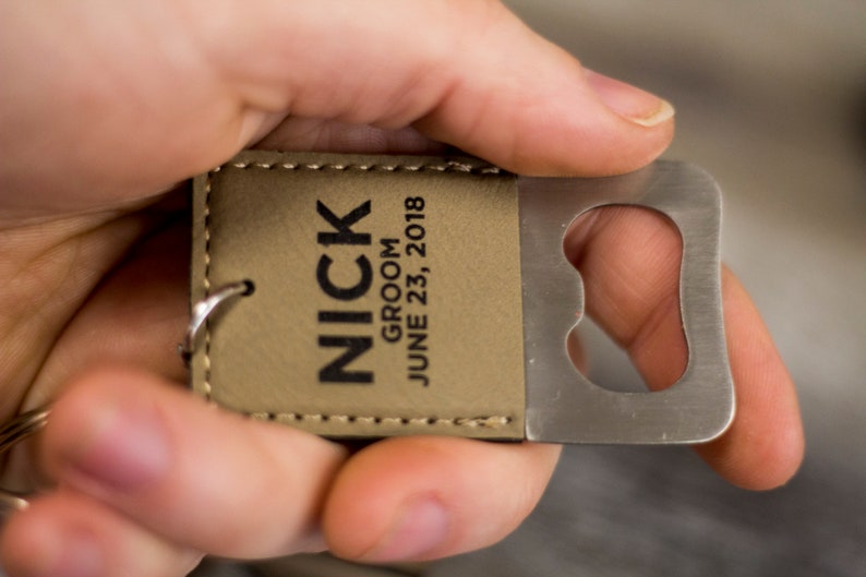 Set of 6 Personalized Groomsmen Gift Keychain Bottle Opener as Etsy