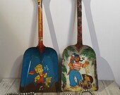 1950s J. Chein Pirate Toy Sand Shovel 1960s Ohio Art Sand Shovel Parrot Treasure Chest