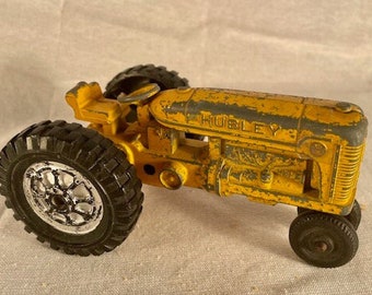 1950s Yellow Hubley Farm Tractor/Metal Diecast Toy