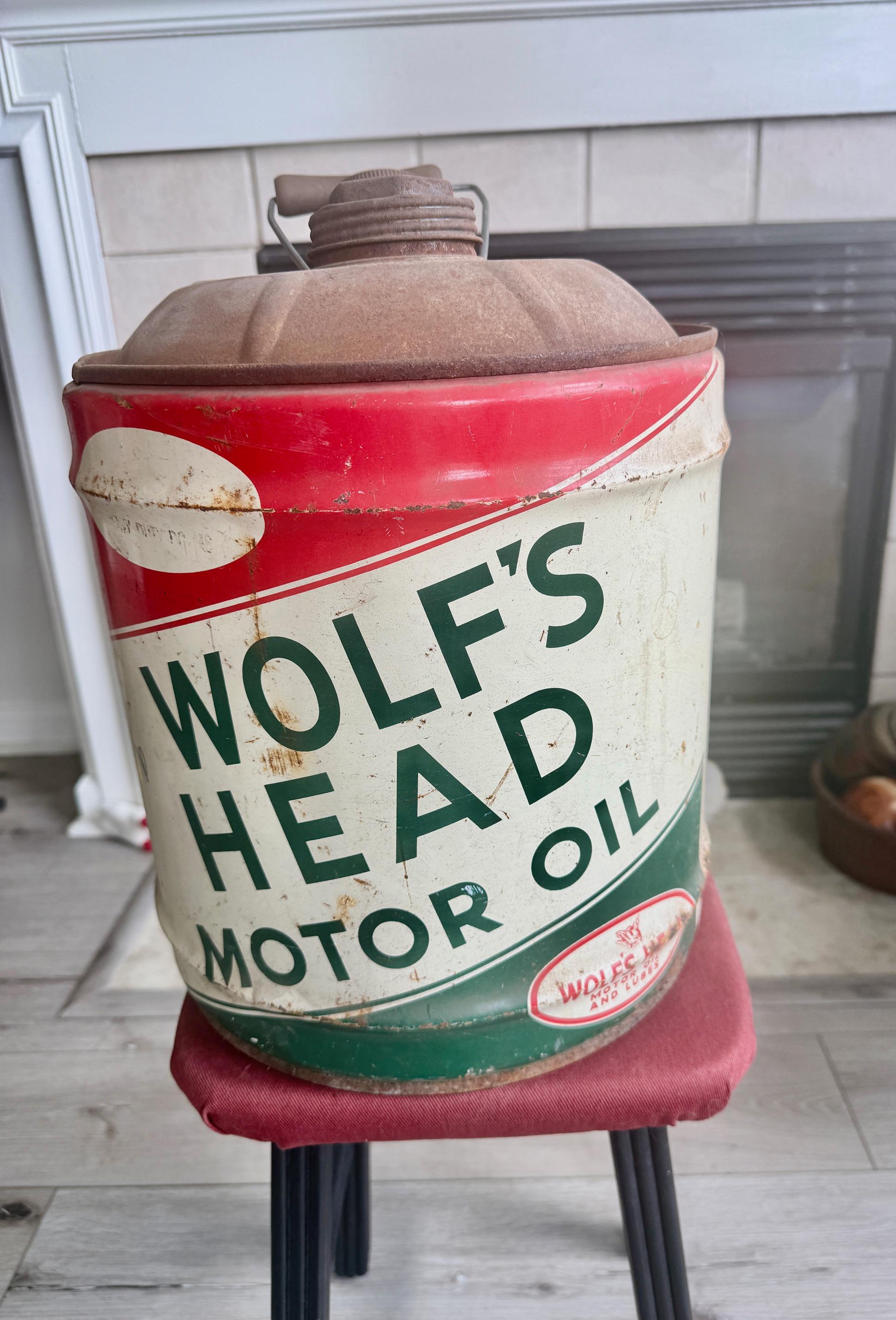 Wolf's head oil can - Etsy 日本