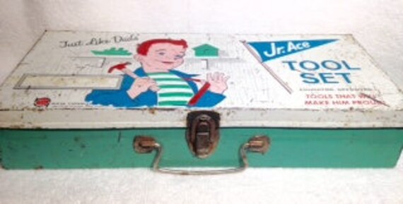 1960s Junior Ace Tool Set child s First Tool Kit just Like Dad s