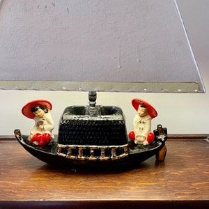 1954 Asian Chinese Junk Boat Lamp/TV Lamp