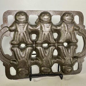 ジョン・ライト　John Wright クッキー型　アンティーク John Wright Cast Iron Gingerbread Mold - Etsy