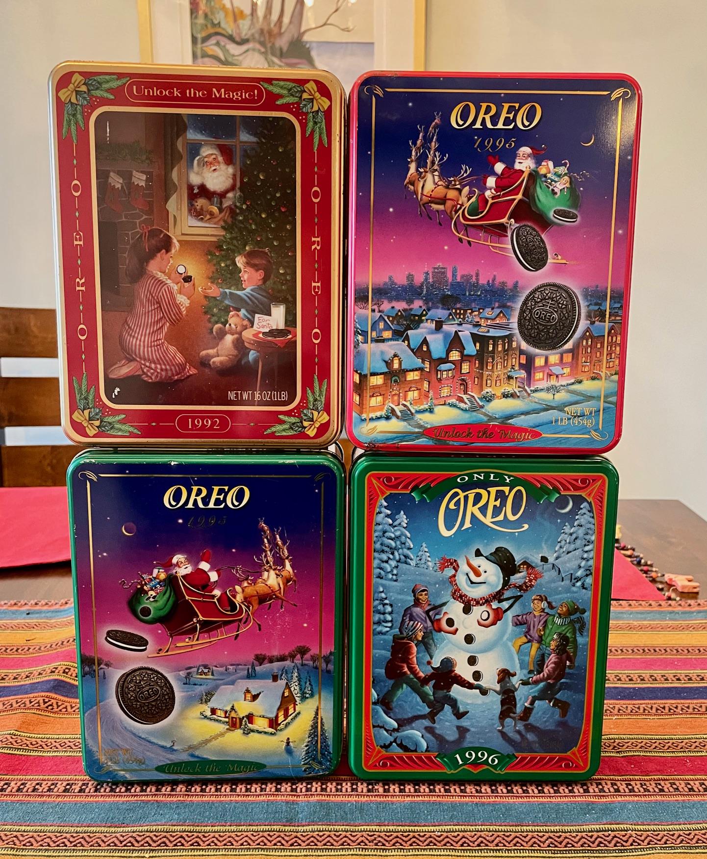 アイクレオ 800g3缶 まとめ売り 1990s Oreo Christmas Special -- Buy 3 Oreo Tins, Get 1 Free