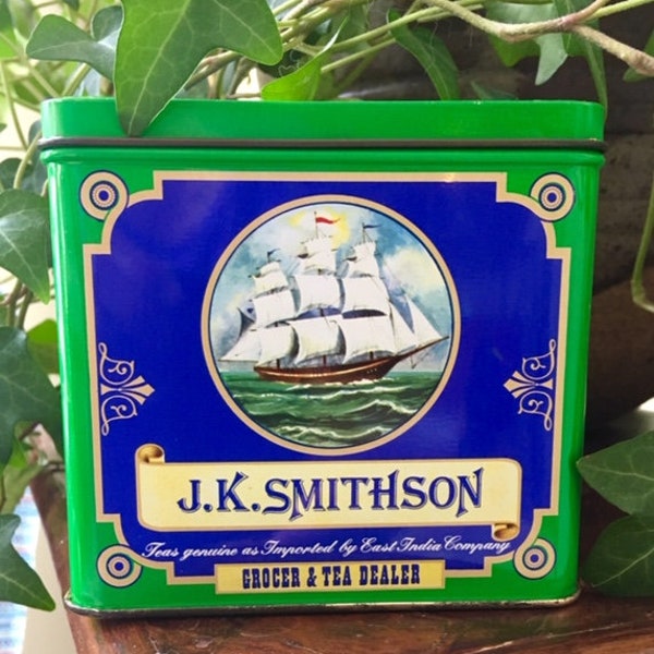 Rare 1950s J. K. Smithson Clipper Tea Tin/East India Tea Company