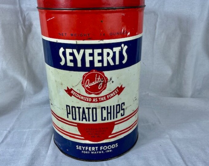 1960s 14 Oz. Seyfert's Potato Chips/natural Potato Snack/midwest
