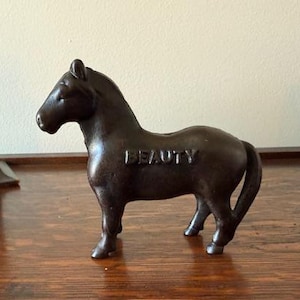 1920s Cast Iron Horse Bank/Savings Coin Bank