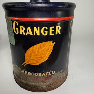 1950s Granger Pipe Tobacco Tin/ L and M/Tobacciana