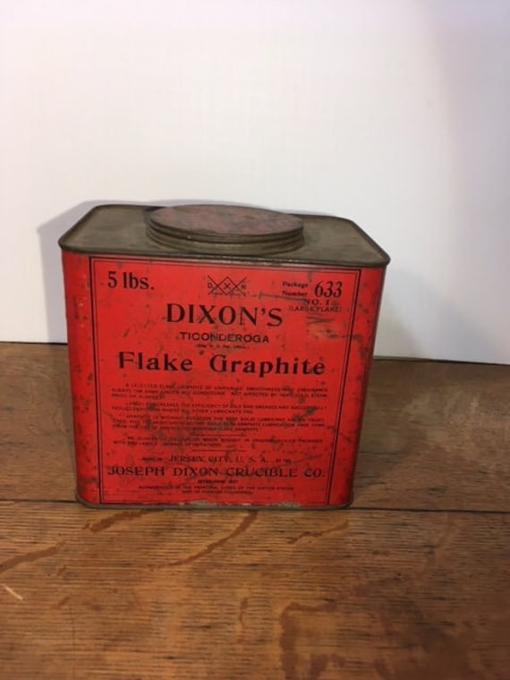 Vintage 5 Lb Dixon's Flake Graphite Tin/pencil Etsy