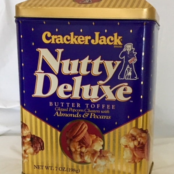 1994 Nutty Deluxe Cracker Jack Tin/Borden/Americana Snack Box