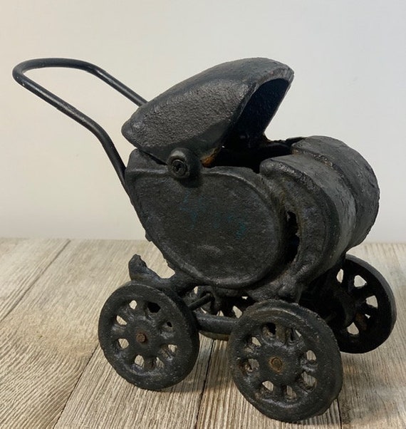 1910 Antike Gusseisen Puppe Baby Buggy Hubley oder Kilgore Etsy