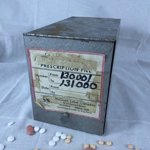 1940s McCourt Prescription File and Spindle/Medical Prescriptions