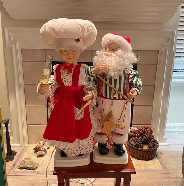 1994 Telco Santa and Mrs. Claus/christmas Chef/telco Animated