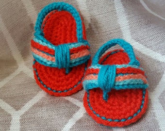Crochet Sporty Flip Flop Sandals - Infant - Baby - Clearance
