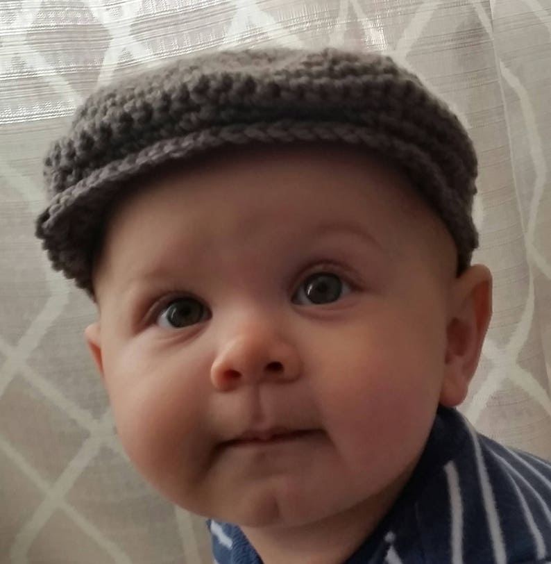 Crochet Scally Cap Flat Cap Driver's Cap Infant Etsy