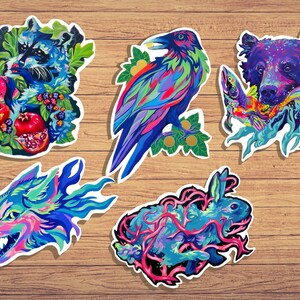 Set di adesivi Creature della foresta