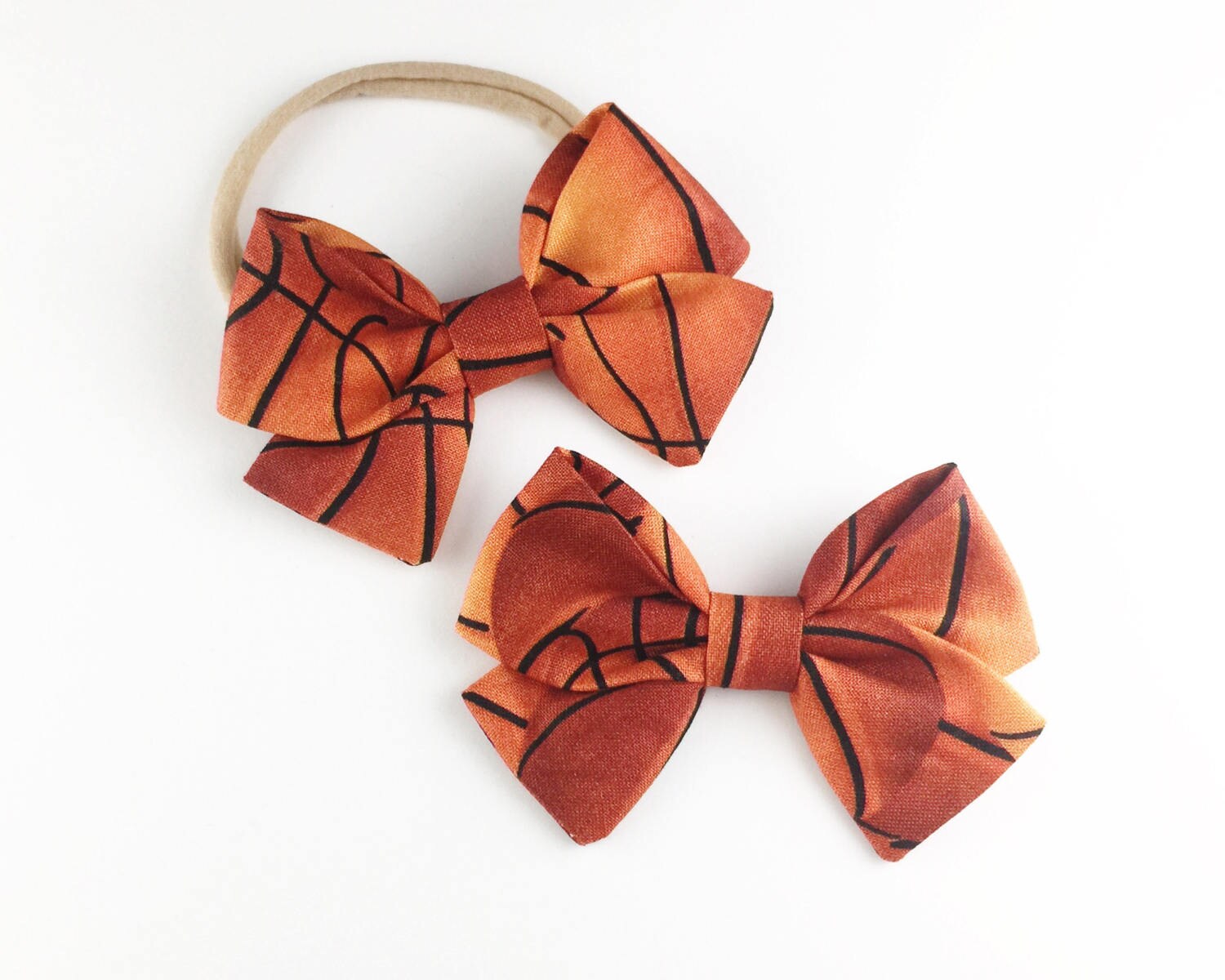 Basketball Bow Baby Toddler Girls Fabric Bow Headband or Etsy