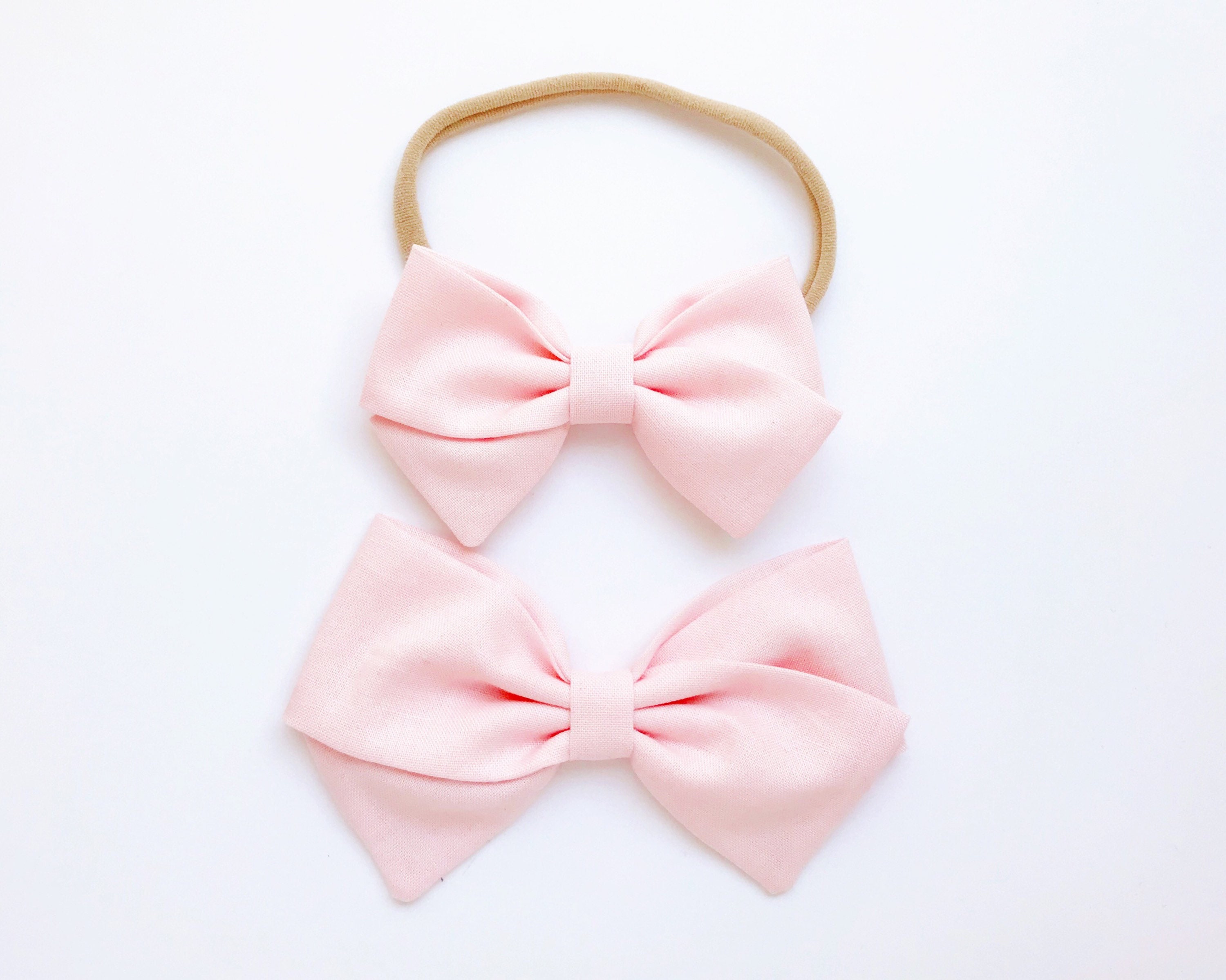 Ballet Pink Bow Baby Toddler Girls Fabric Bow Headband or Etsy