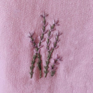 Lavender Embroidery Sweatshirt