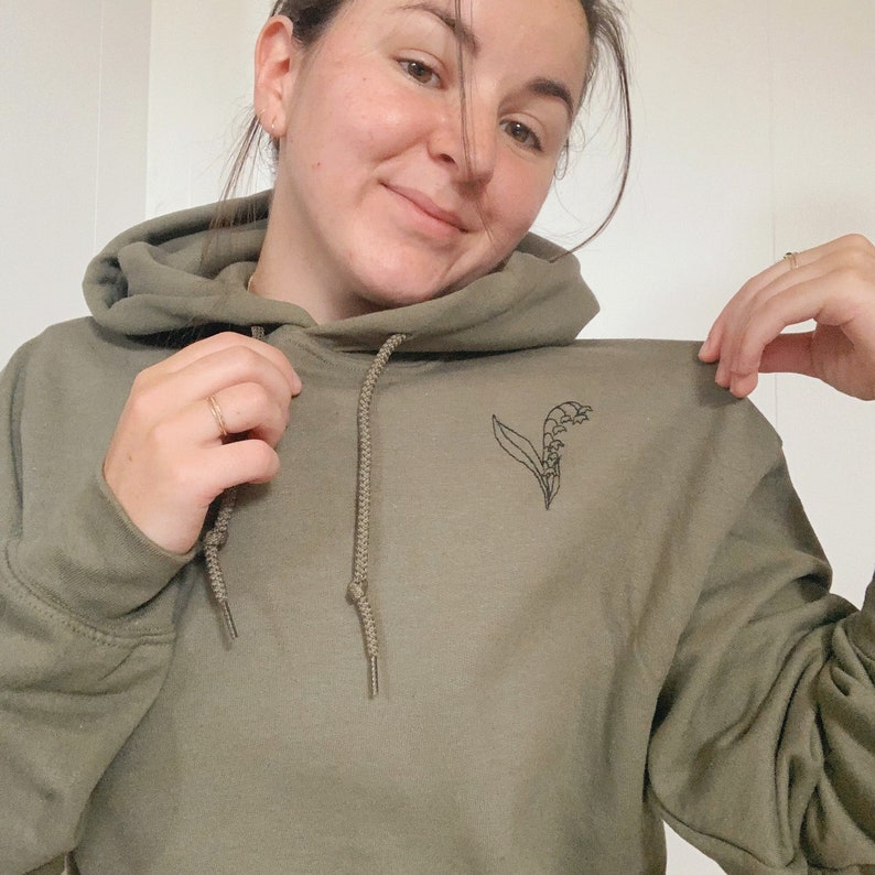 Lily of the Valley Embroidered Hoodie image 1