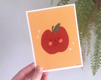 Happy apple print - Minmin illustrations