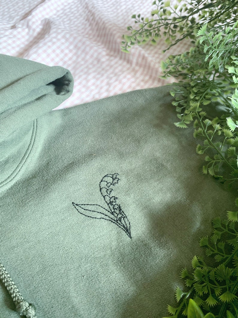 Lily of the Valley Embroidered Hoodie image 8