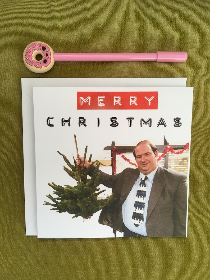 The Office US Christmas Card Kevin Malone Etsy