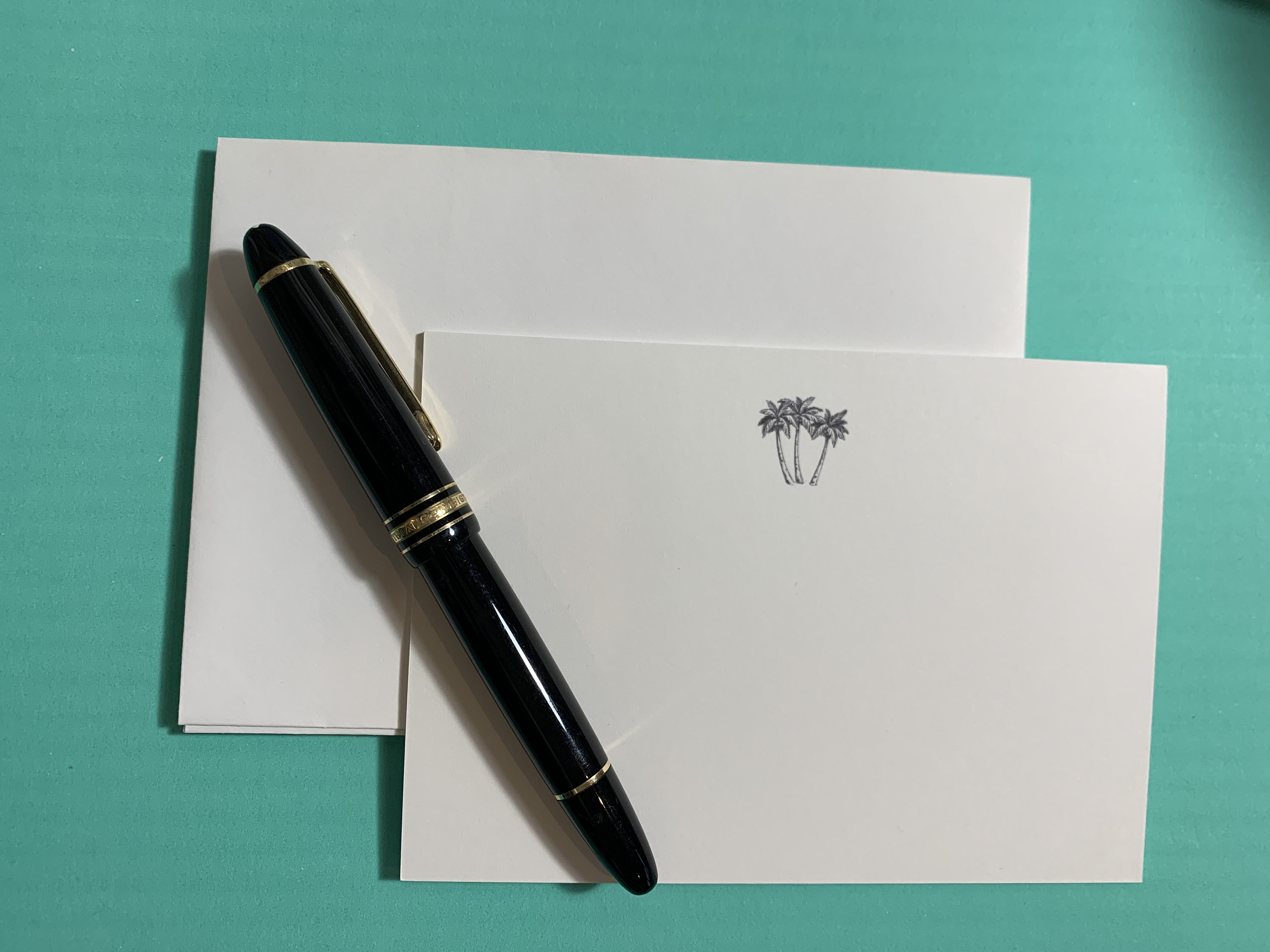 Note cards, thank you notelets, correspondence cards - palm tree design