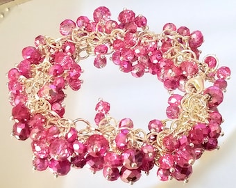 Shimmering Crystal Beads Bracelet