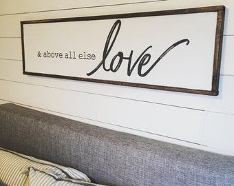 above all else. above the bed sign [FREE SHIPPING!]