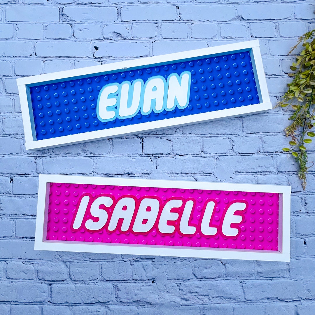 Building Block Name Sign: Personalized Kids Room Decor - Etsy
