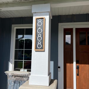 House Number Address Sign, Vertical House Numbers, House Number Sign, Address Sign, Address Plaque, Housewarming Gift