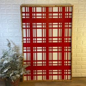 buffalo plaid layering background sign - Christmas wood sign, mantle decor [FREE SHIPPING!]