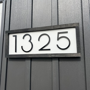 House Number Address Sign, Horizontal House Numbers, House Number Sign, Address Sign, Address Plaque, Housewarming Gift