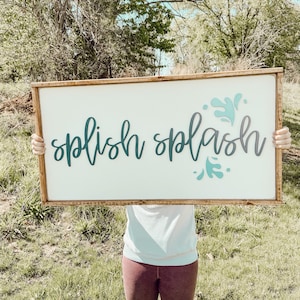 splash splash - bathroom sign [FREE SHIPPING!]